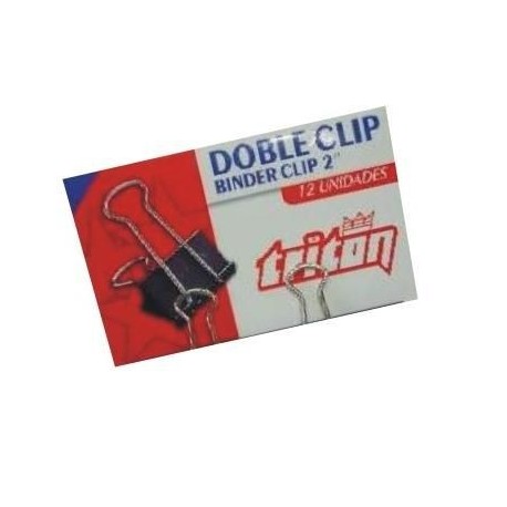 gancho manecilla doble clip 2p de 50mm cj *12 und