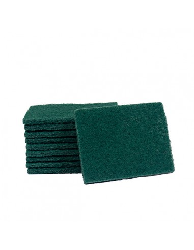 fibra limpiadora abrasiva verde de 10 x 14 cm
