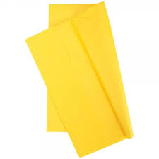 papel seda pliego amarillo de 70 x 100 cm pqt *25 und