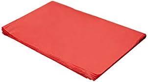 papel seda rojo de 52 x 76 cm pqt *25 und